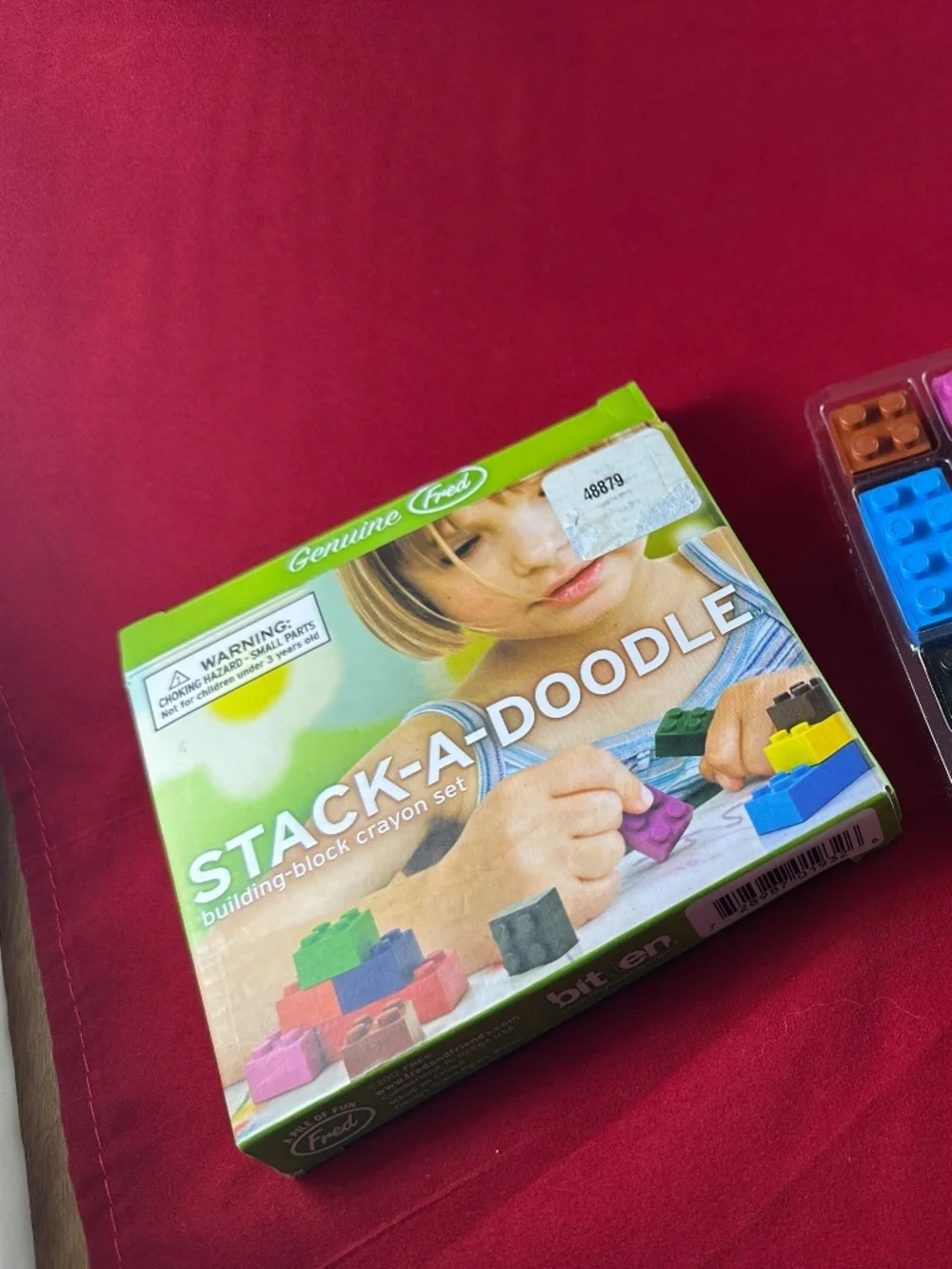 Fred Stack-A-Doodle Building Block Crayon Set 13 Colors with Box